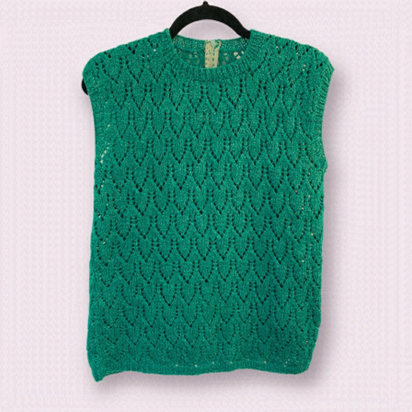 Sweaters - VINTAGE Handmade Mock Neck Knit Size M